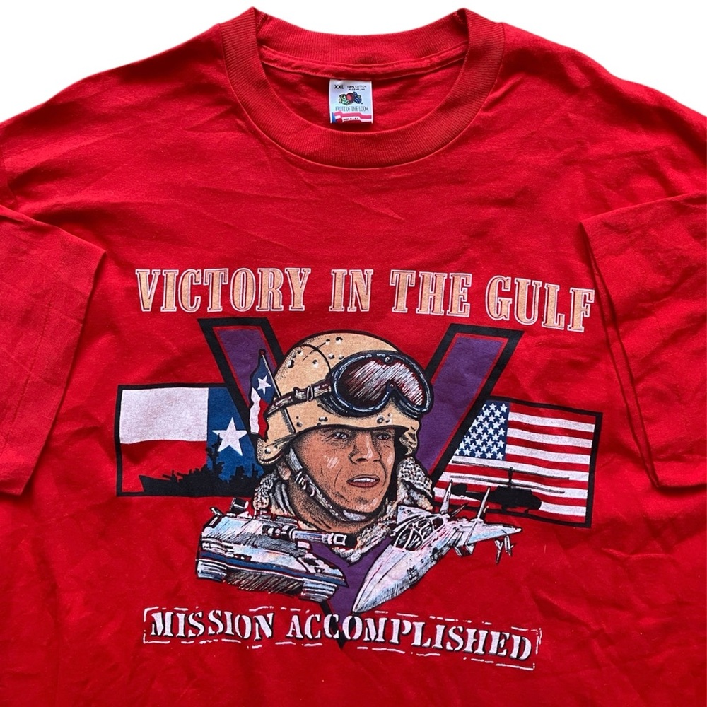 Vintage 90s Victory in the Gulf military T-Shirt fruit of the loom VTG rare